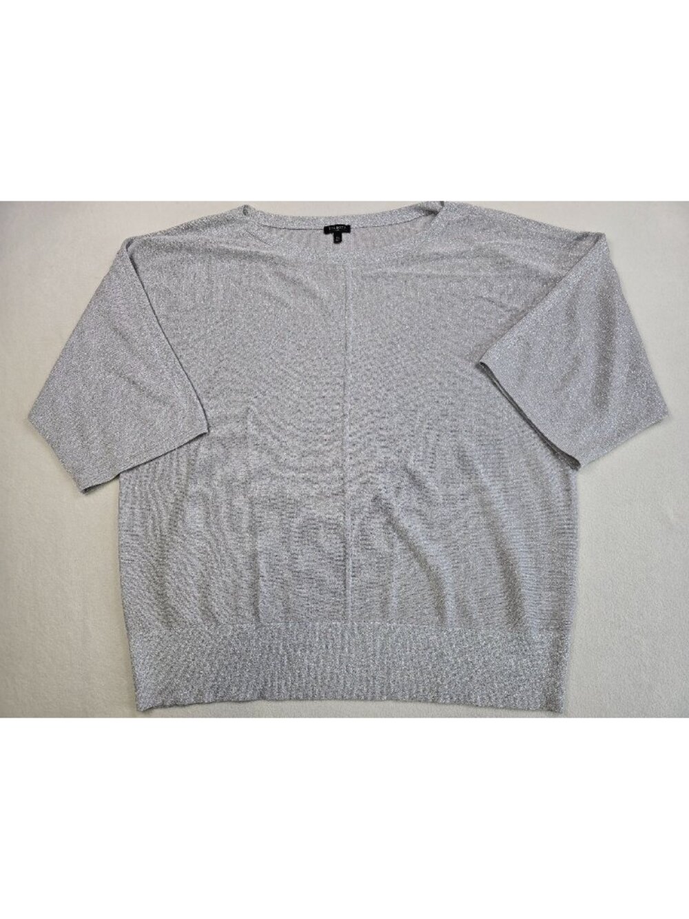 Talbots 3X Plus Size Silver Metallic Lightweight Sweater